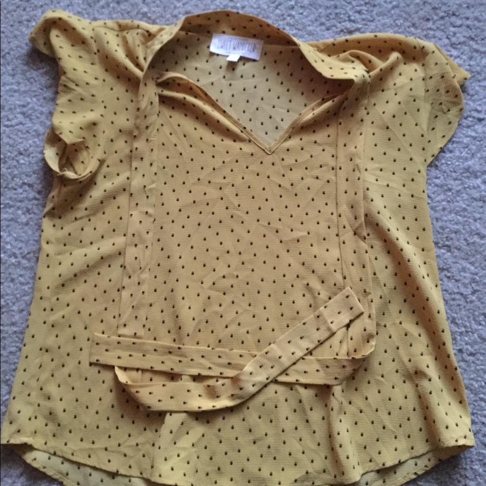 Sweet Wanderer Yellow and Black Blouse
